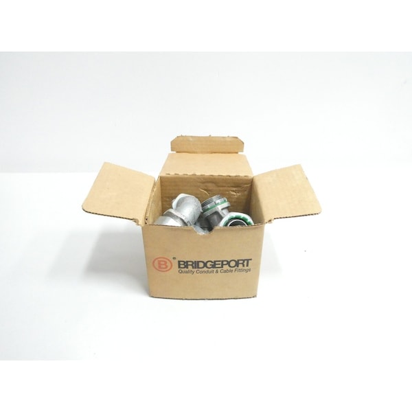 Bridgeport Fittings Conduit Fitting Connector, 1 in, Liquid-Tight, Die Cast Zinc, Electro Zinc Plated - 472-LT2
