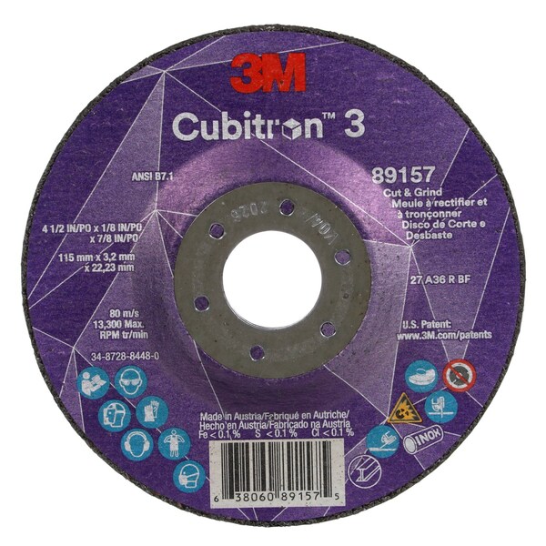 Rueda de corte y rectificado Cubitron de 3M, grano 36 - 89157