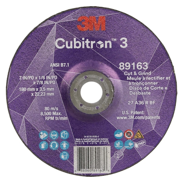 3M Rueda de Corte y Rectificado Cubitron, Granulometría 36 - 89163