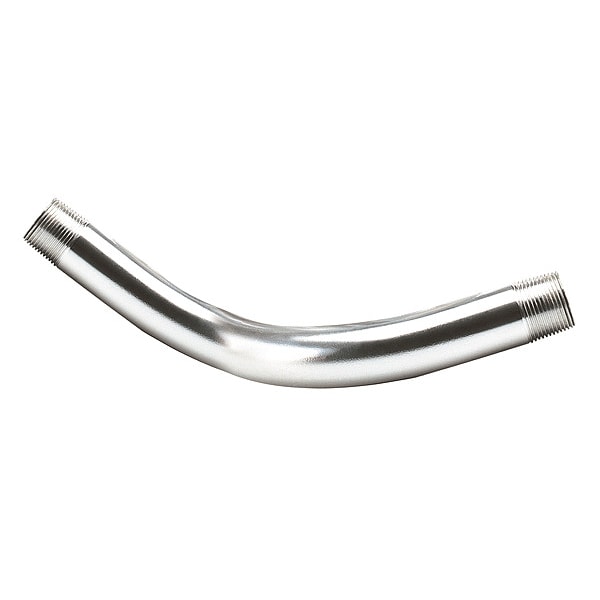 Allied Tube & Conduit IMC 45 Deg Elbow, 3 in, Threaded, Aluminum, Painted, Silver - 869622