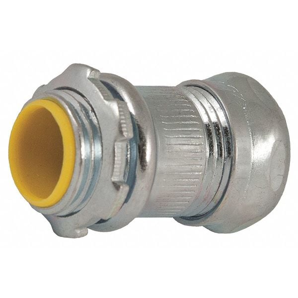 Raco EMT Grounding Connector, 1 in, Compression, Steel, Zinc Plated, Gray - 2914