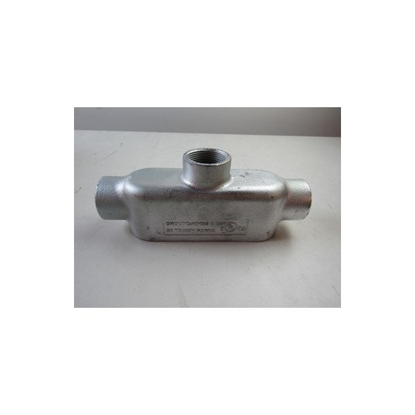 Eaton Conduit Threaded, 1-1/4'' Hub, Threaded, Electrogalvanized Aluminum Acrylic Painted Malleable Iron,  - TB125M