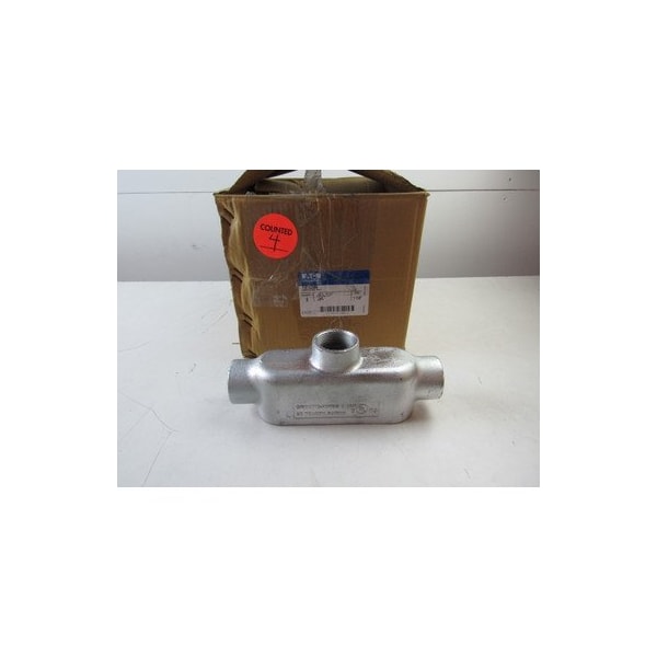 Eaton Conduit Threaded, 1-1/4'' Hub, Threaded, Electrogalvanized Aluminum Acrylic Painted Malleable Iron,  - TB125M