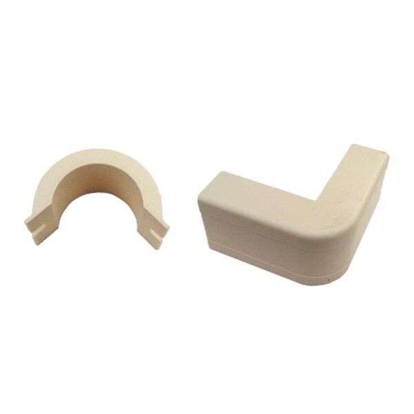 Cable Wholesale External Elbow Raceway, 31R3 Series, Ivory - 31R3-007IV