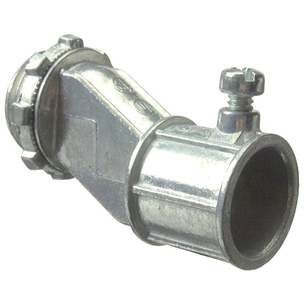 Halex EMT Connector, 1/2 in, Set Screw, Die Cast Zinc, Red - 03705B