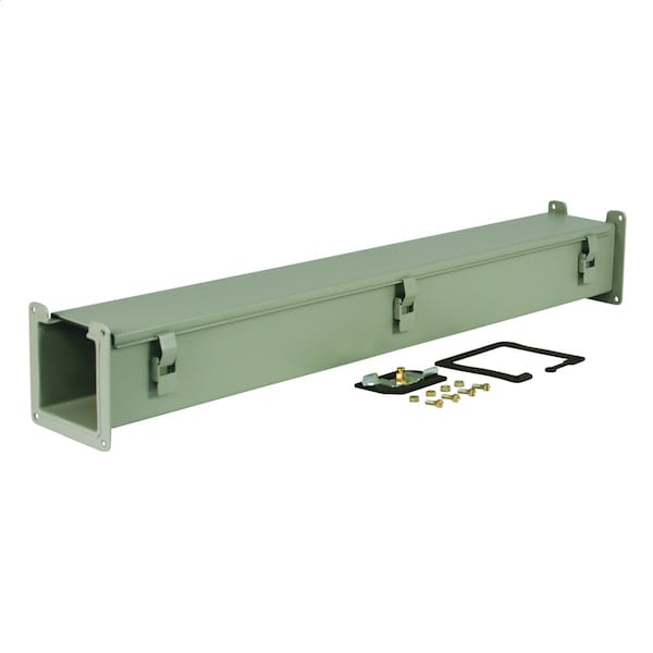 Wiegmann N1 LAY-IN WIREWAY 8X8X60 CRBN STL, GRY - LJW85