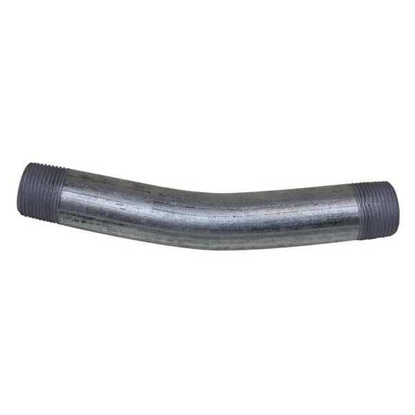 Calconduit Conduit Fitting 22.5 Deg Elbow, 4 in, Steel, Galvanized, Silver - 876814