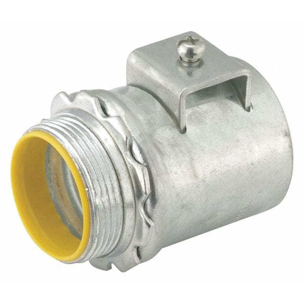 Raco Flexible AC/MC Connector, 3 in, Saddle, Steel, Zinc Plated - 3312DB