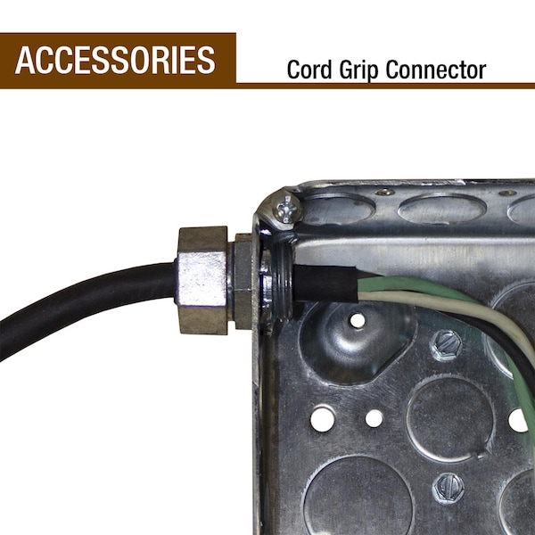 Gampak Conduit Fitting Connector, Screw-in, Steel - 49214