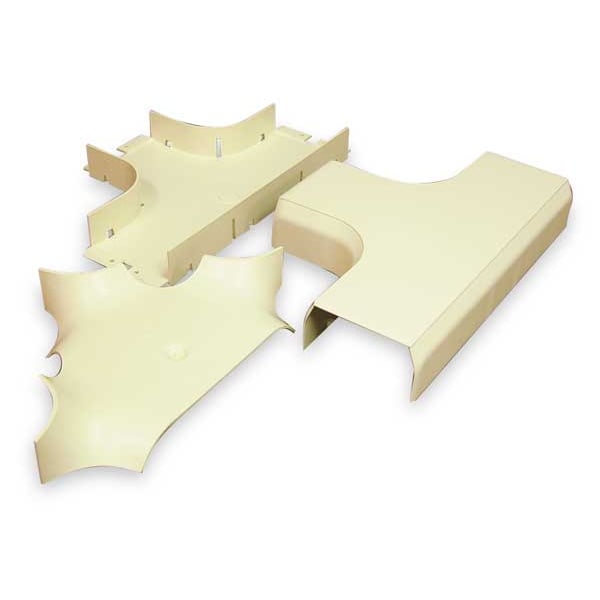 Legrand Tee, CableSmart 40N2 Series, 8.56 in W, 2 in H, 12.937 in L, Ivory - 40N2F15V