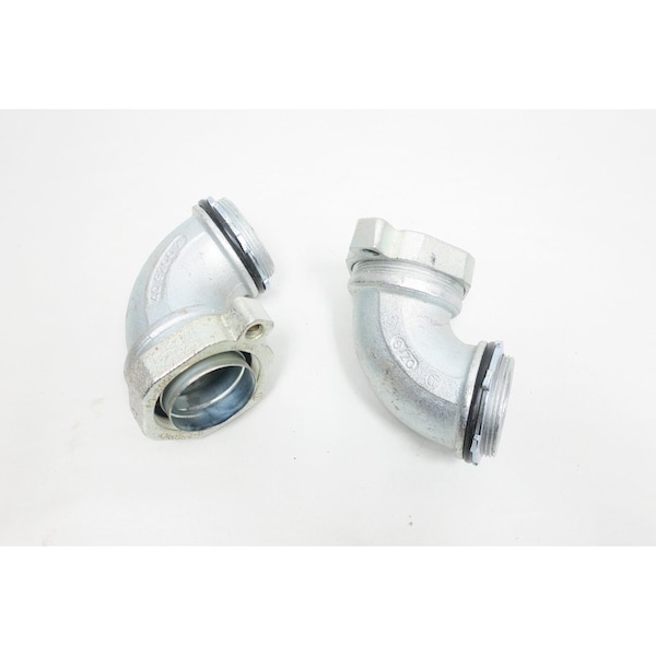 O-Z/Gedney Conduit Fitting Connector, Liquid-Tight, Zinc Plated - 4Q-9200L