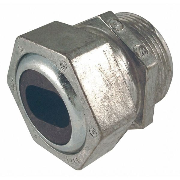 Raco Conduit Fitting Connector, 1-1/4 in, Liquid-Tight, Die Cast Zinc - 2475