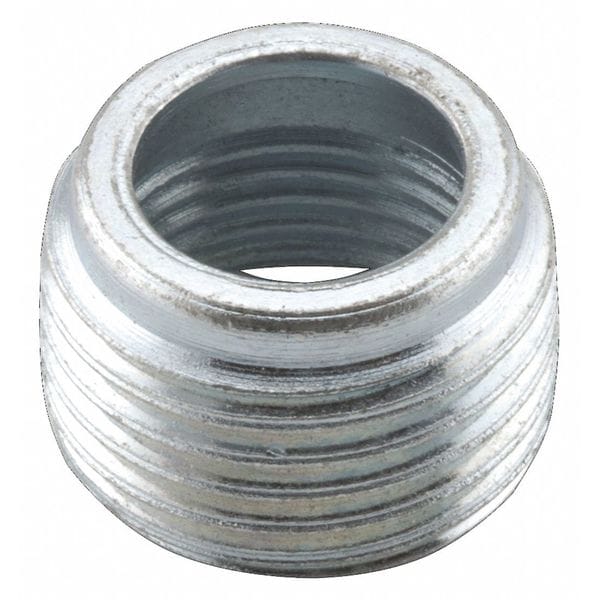 Raco IMC Bushing, 3/8 in x 1/2 in, Threaded, Steel, Zinc Plated, Red - 1141