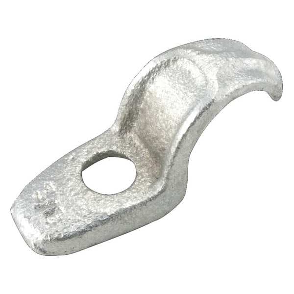 Raco One Hole Strap, Conduit; Pipe Use, 1 in, Malleable Iron, Zinc Plated - 1304