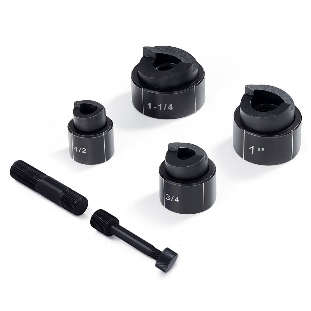 VEVOR Hydraulic Knockout Punch Driver Kit Hole Tool 4 Die 1/2", 3/4", 1", 1-1/4" - SDDKQCTX140CR2SQBV0