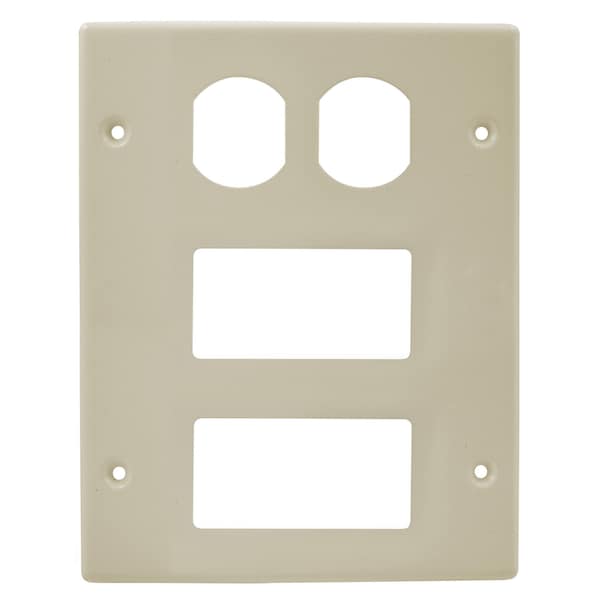Hubbell Wiring Device-Kellems Cover Plate Raceway, HBL6750 Series, 6-3/4 in W, 0.2 in H, 5.43 in L, Ivory - HBL6747BRRIV
