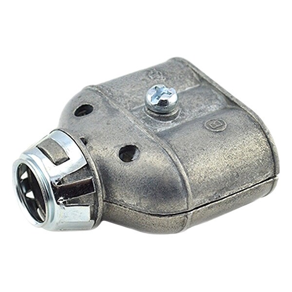 Bridgeport Fittings Flexible MC Connector, 2-1/2 in, Set Screw, Die Cast Zinc, PVC Coated, Gray - 3838SP