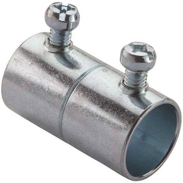 Halex EMT Coupling, 1 in, Set Screw, Steel, Galvanized - 62810