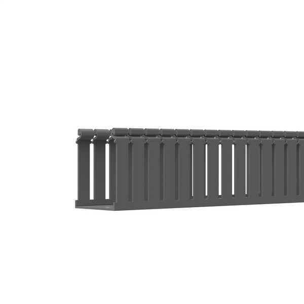 Panduit Wire Duct, Wide Slot, Gray, L 6 Ft - H3X4LG6