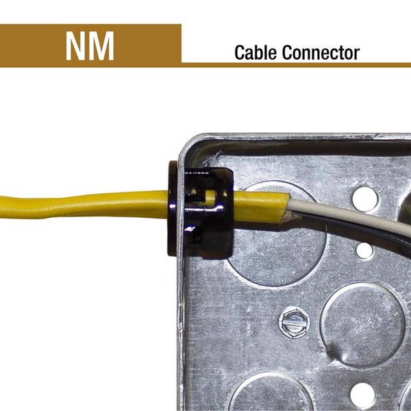 Gampak Sigma Engineered Solutions ProConnex NM Cable Cable Connector 3/8 in. D 1 pk - 49740