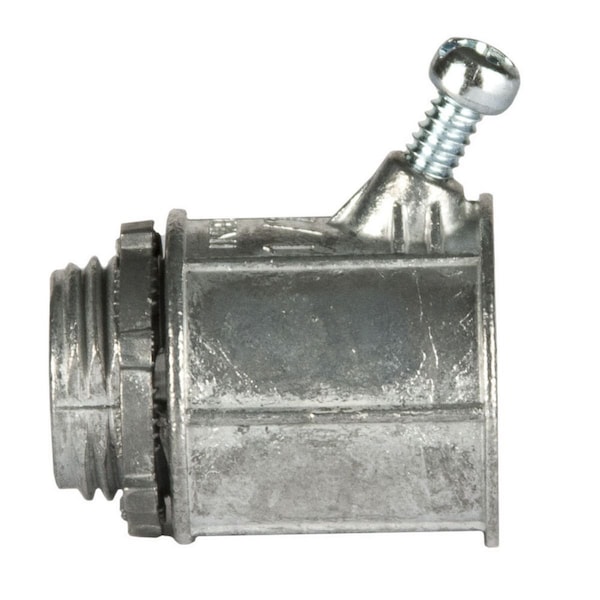 Raco Conduit Fitting Grounding Connector, 1/2 in, Set Screw, Die Cast Zinc - 2632