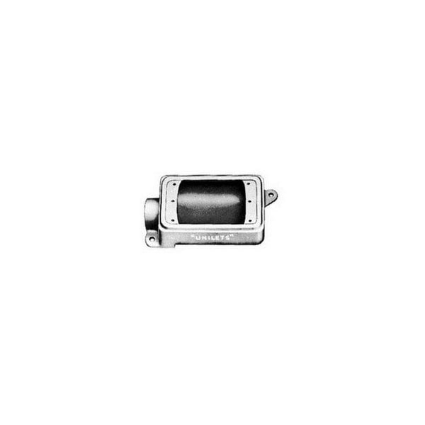 O-Z/Gedney Outlet Boxes/Covers/Accessories, 2.81'' x 2'' x 6.31'', 1 1'' Hub, Zinc Electroplated/Chromate/Ep - FS-1-100