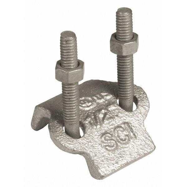Raco Clamp, Conduit Use, 3 in, Malleable Iron, Galvanized - 2362RC