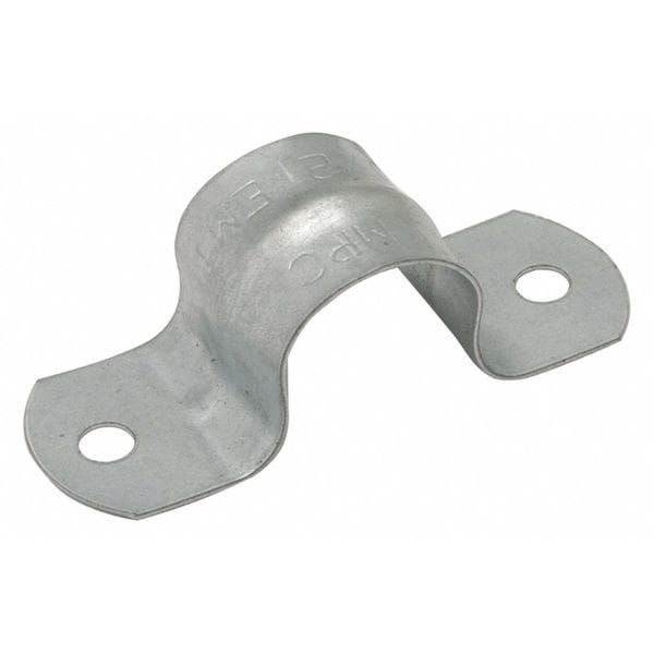 Raco Two Hole Strap, Conduit; EMT; Pipe Use, 2 in, Steel, Galvanized - 2098