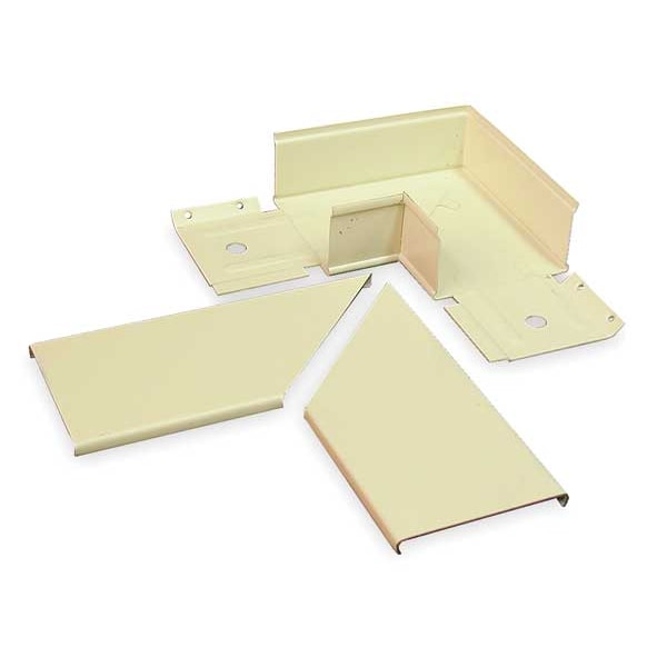 Legrand 90 Deg Flat Elbow Raceway, 3000 Series, 1 Channel, 2-3/4 in W, 1.47 in H, 6 in L, Ivory - V3011E
