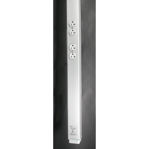 Wiremold Service Pole, 2-5/16in., Aluminum - AMDTP-4