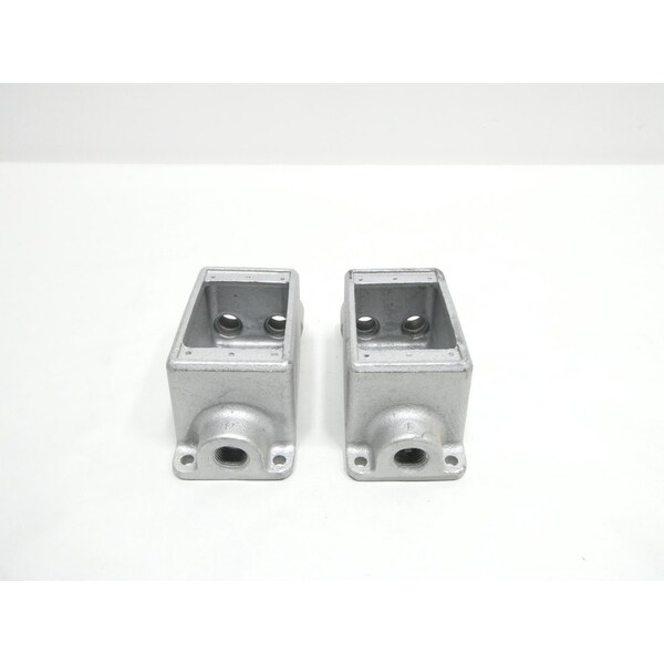 Crouse Hinds CROUSE HINDS FDCC1 CONDULET BOX OF 2 SINGLE GANG IRON 1/2IN CONDUIT OUTLET BODIES AND BOX - FDCC1