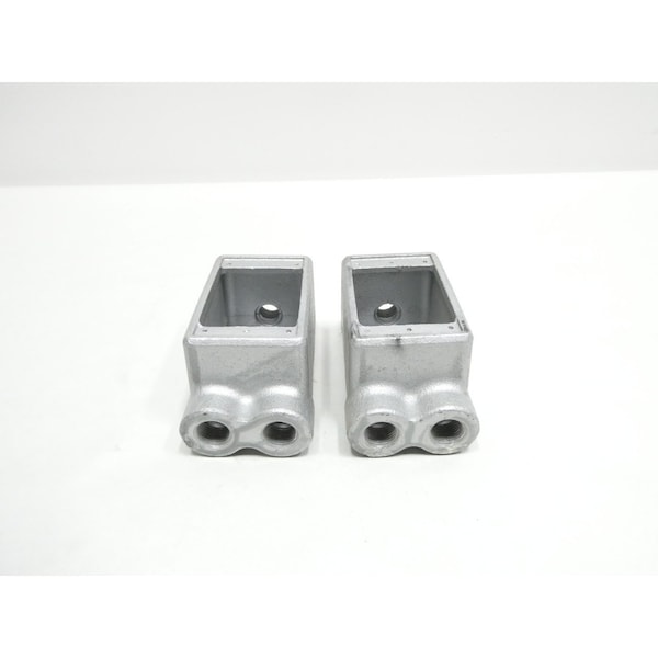 Crouse Hinds CROUSE HINDS FDCC1 CONDULET BOX OF 2 SINGLE GANG IRON 1/2IN CONDUIT OUTLET BODIES AND BOX - FDCC1