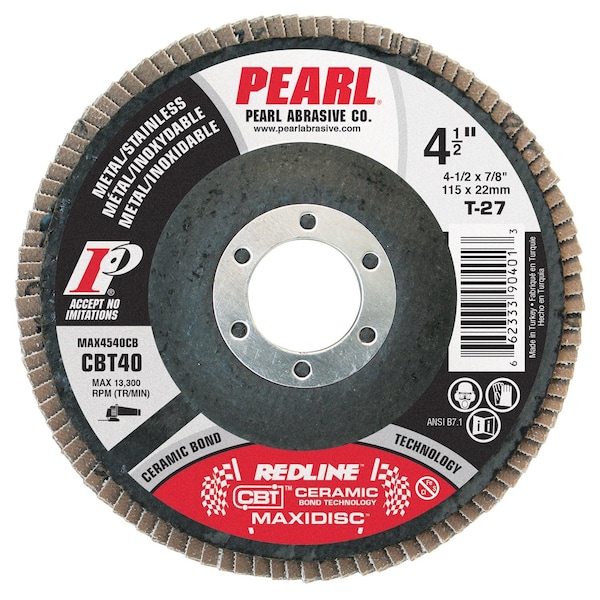 Disco Maxidisc Pearl Redline CBT 4-1/2 X 7/8 pulg. CBT40 T-27 - MAX4540CB
