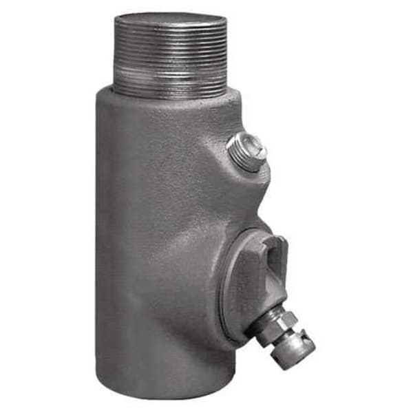 Appleton Electric IMC Sealing, 1-1/2 in, Threaded, Iron, Powder Coated, Silver - EYDM-150
