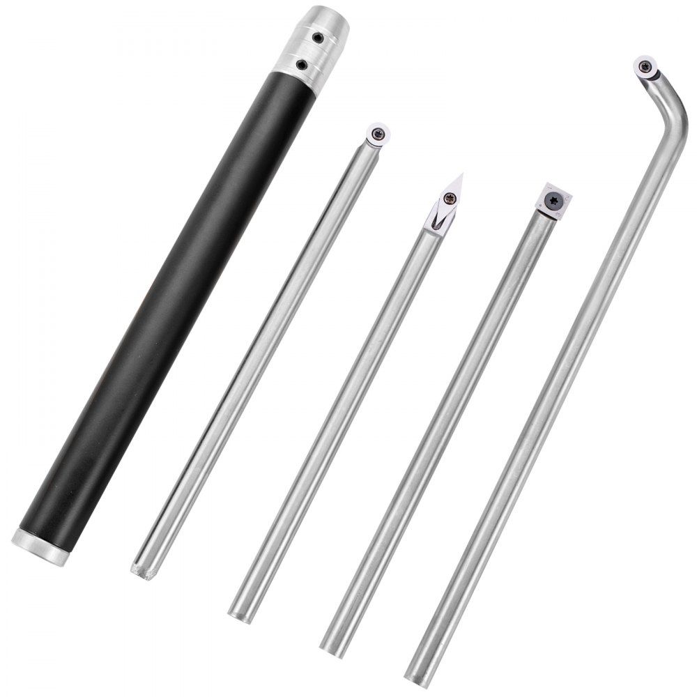 VEVOR Wood Turning Tools for Lathe 4 PCS Set, Carbide Lathe Tools with Diamond Shape, Round, Square Cutters Replaceable Turning Lathe Chisels with a Grip Handle Lathe Tools for Craft DIY Hobbyists - MGCDKHTYGSDYB0001V0