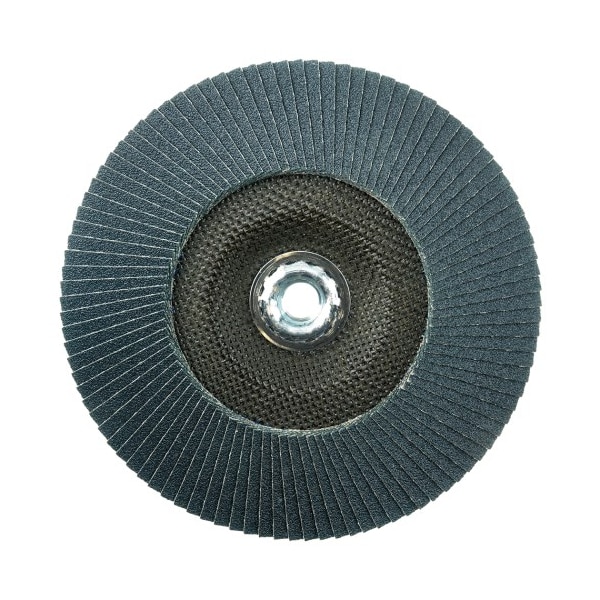 Weiler 7" Disco de Aletas Abrasivas Tiger Paw, Plano (TY27), 60Z, 5/8"-11 UNC - 51142
