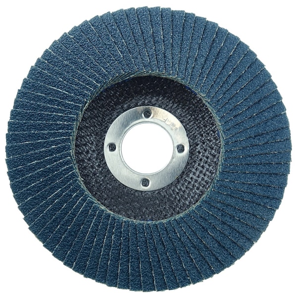 Disco abrasivo de aletas planas Weiler 5" Tiger Disc, TY27, 80Z, 7/8" - 50715