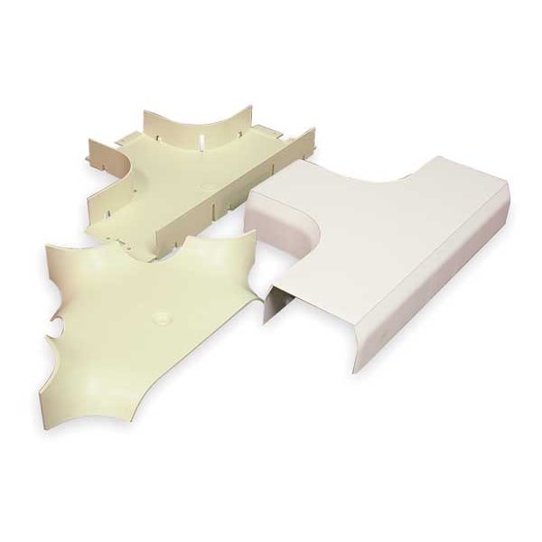 Legrand Tee, CableSmart 40N2 Series, 1 Channel, 8.56 in W, 2 in H, 12.937 in L, White - 40N2F15WH