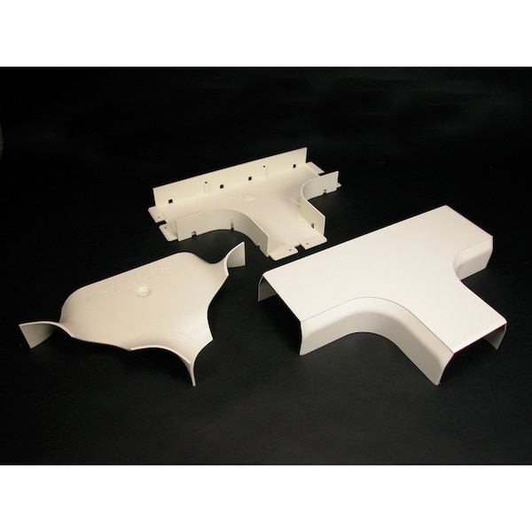 Legrand Tee, CableSmart 40N2 Series, 1 Channel, 8.56 in W, 2 in H, 12.937 in L, White - 40N2F15WH