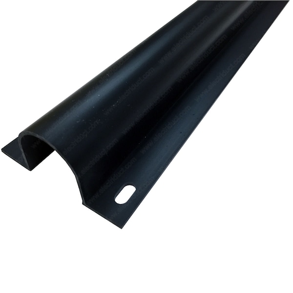 Electriduct Plastic Flanged Wire Guard- 1" x 5ft- Black, PK 5 - SR-WG-100-5-5PK-BK