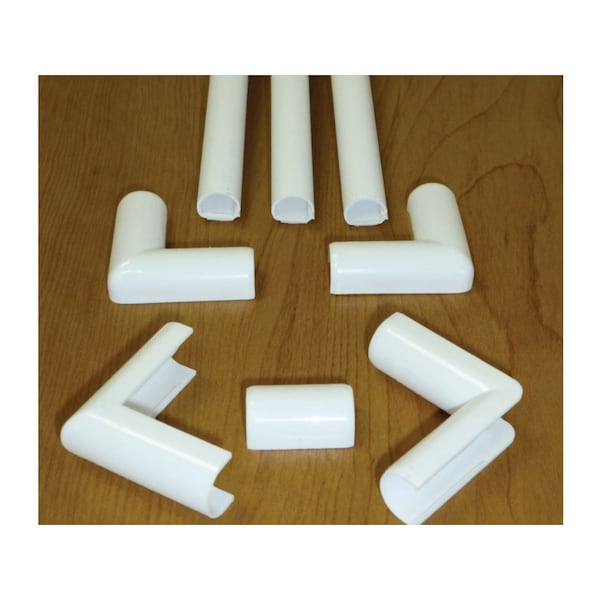 Kable Kontrol Kable Kontrol TV Wall Cord Cover Cable Raceway - 8 Piece Kit - 0.43" W x 0.5" H Channel Size - WC306