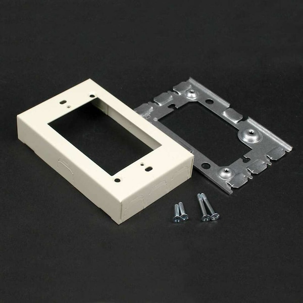 Legrand Flush Type Box Extension Adapter, 500, 700 Series, 2 Channel, 2.87 in W, 0.937 in H, 4.62 in L - V5751