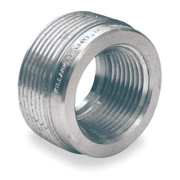 Hubbell Killark IMC Reducing Bushing, 3/4 in x 1 in, Threaded, Aluminum, Powder Coated, Silver - R-32