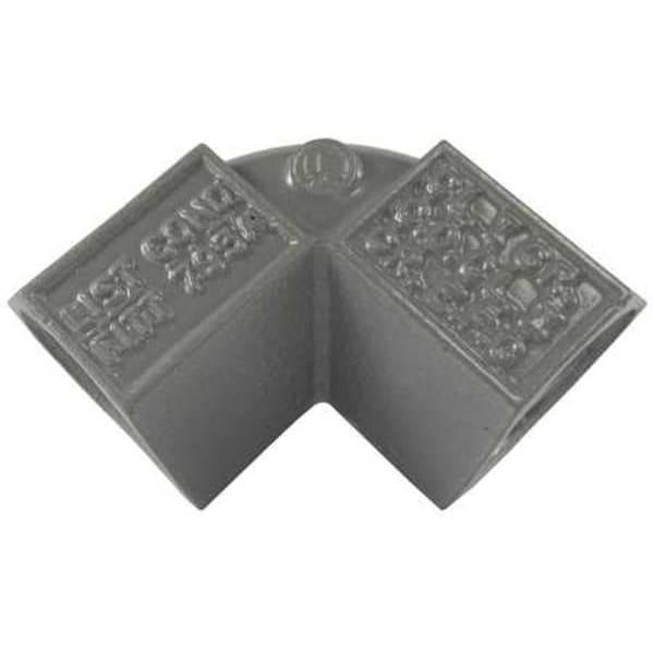 Hubbell Killark IMC 45 Deg Elbow, 3/4 in, Threaded, Iron, Powder Coated, Gray - FF-90-2MWW