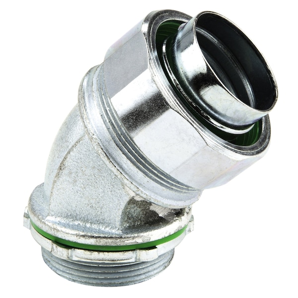 Dottie Conduit Fitting Connector, 1-1/4 in, Threaded, Steel, Zinc Plated - SL45125