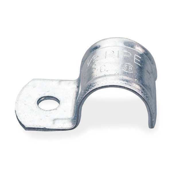 Zoro Select One Hole Strap, Conduit; RMC Use, 2 in, Steel, None - 6XC47