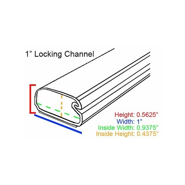Electriduct Locking Channels- 1" x 4ft- White - SRLC-100-WT