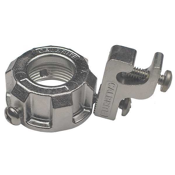 Calbrite IMC/Rigid Bushing, 1 in, Threaded, 316 Stainless Steel, Polished, Silver - S61000GB00