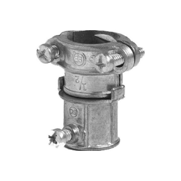 Halex Conduit Fitting Coupling, 1/2 in, Set Screw, Die Cast Zinc - 91531