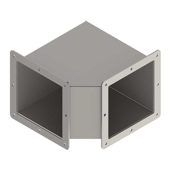 Nvent Hoffman Wireway 90 Degree Elbow, 4X Type, NEMA 4X Rating, Stainless Steel, Unfinished - F66WE90SS